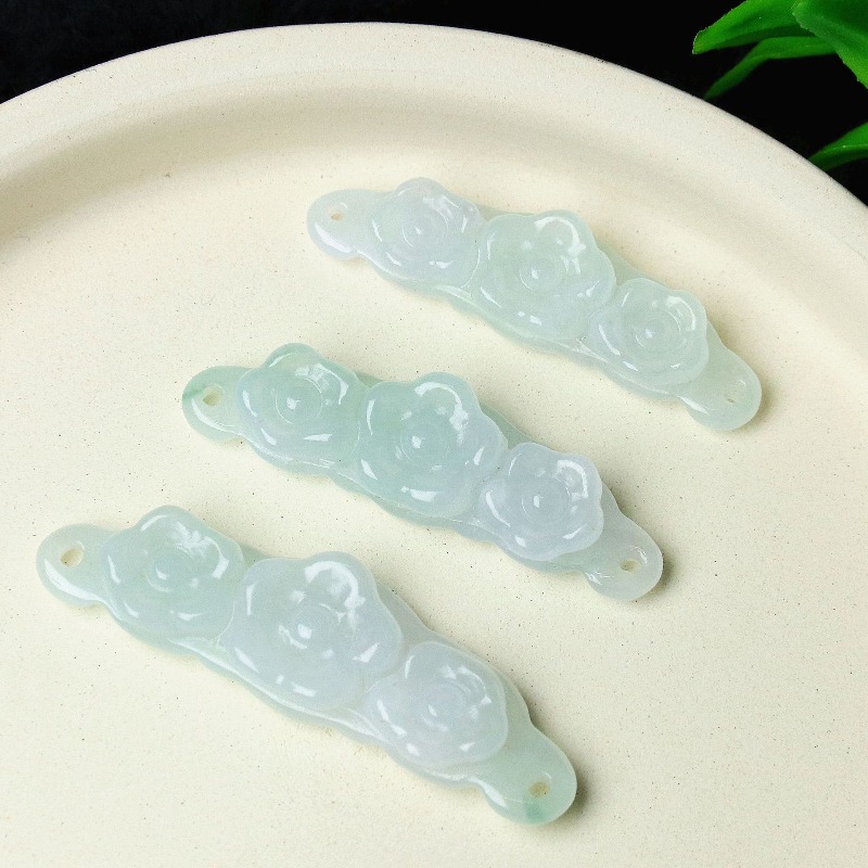 Men'S Accessories Jewelry - 1pc Natural Jadeite Emerald Flower Hand