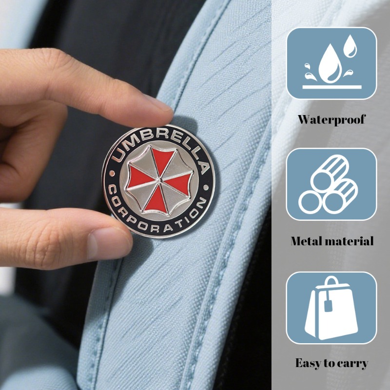 Men Accessories Logo - Umbrella Company Logo Metal Badge Resident