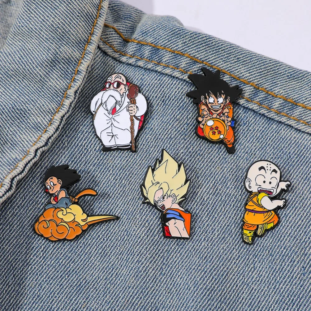 Lapel Pin Enamel - 5 Pcs Classic Popular Anime Brooch