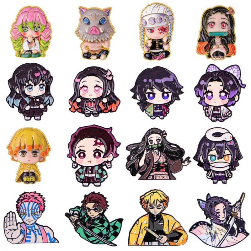 Lapel Pin Enamel - Cute Q Version Kimono Cartoon Character