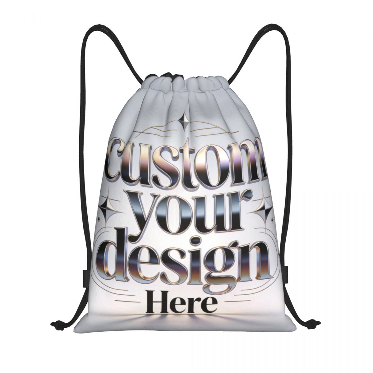 Men Accessories Logo - Custom Your Photo Logo Text Drawstring