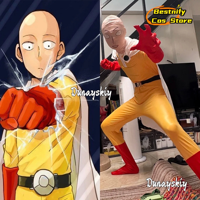 Men'S Accessories Japan - Saitama MAN Cosplay Jumpsuit Costume {Bestnify
