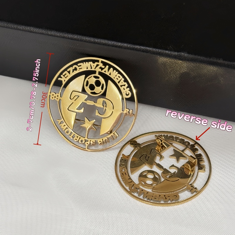 Custom Logo Brooch Simple Crea - Men Accessories Logo ulasan dan harga