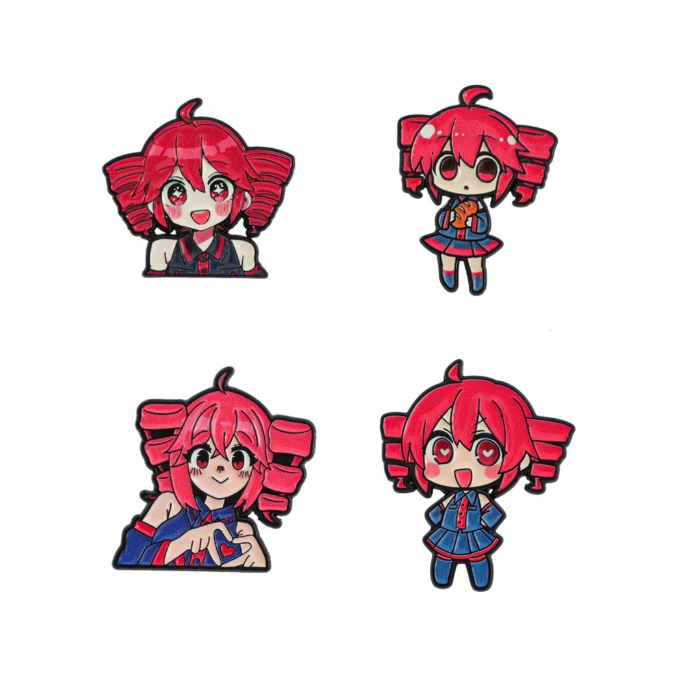 4pcs Anime Cute Cartoon Brooch - Lapel Pin Enamel ulasan dan harga
