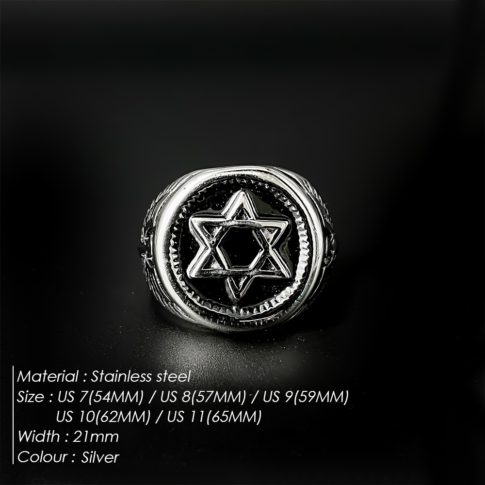 Vintage Star of David Ring for - Signet Ring Men ulasan dan harga