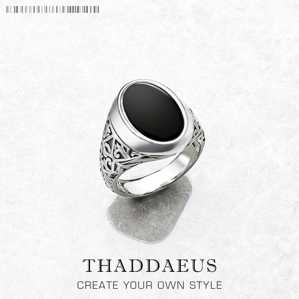 Black Oval Signet Ring Europe  - Signet Ring Men ulasan dan harga