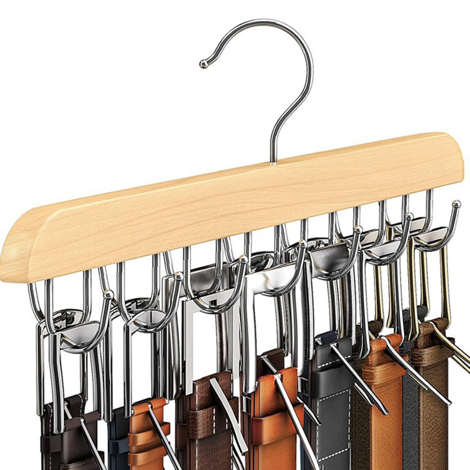 Wooden Belt Rack Women Storage - Men'S Accessories Organizer For Wardrobe ulasan dan harga