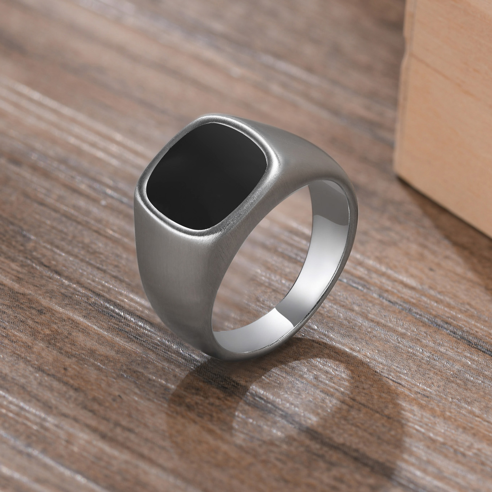 Men Stainless Steel Signet Rin - Signet Ring Men ulasan dan harga