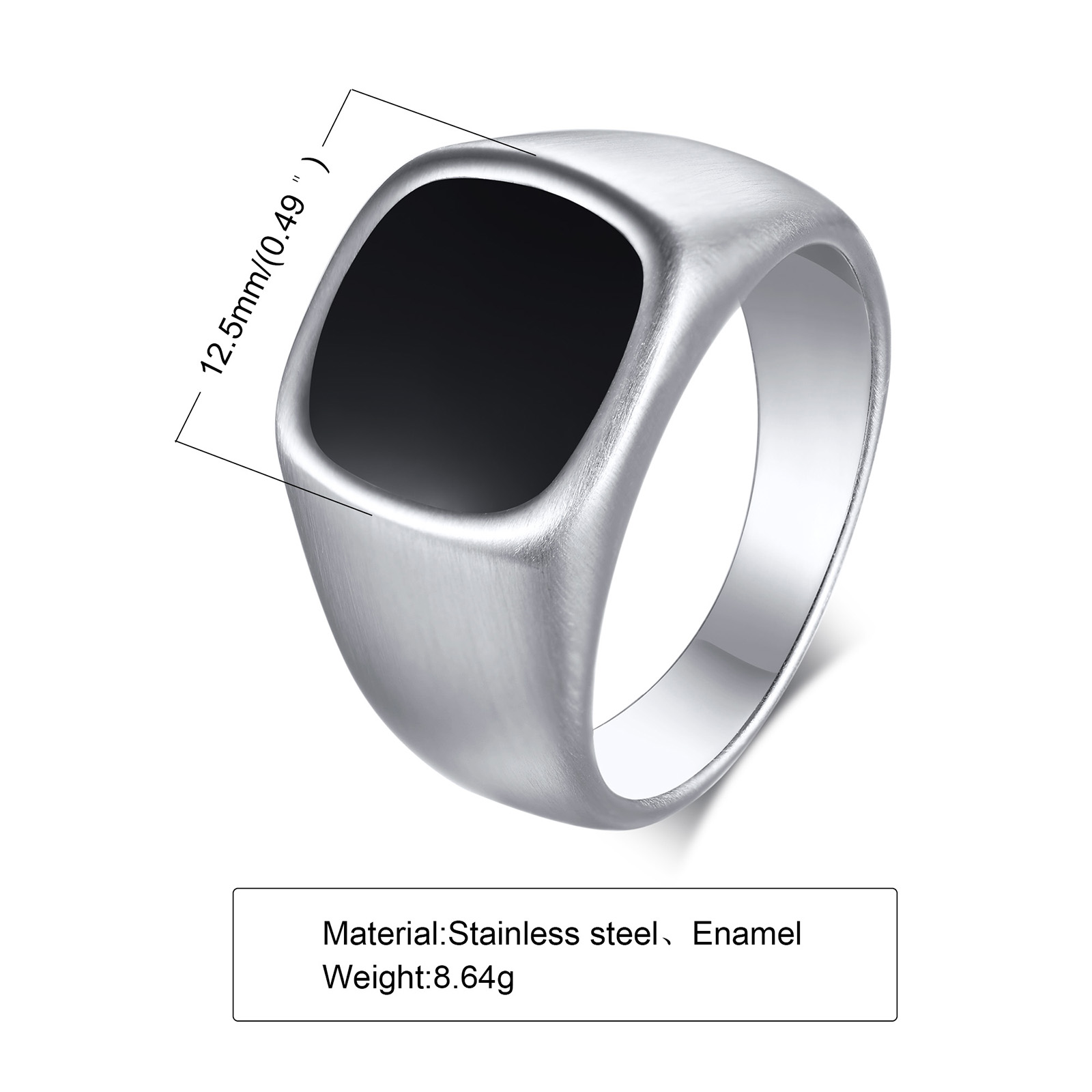 Men Stainless Steel Signet Rin - Signet Ring Men ulasan dan harga