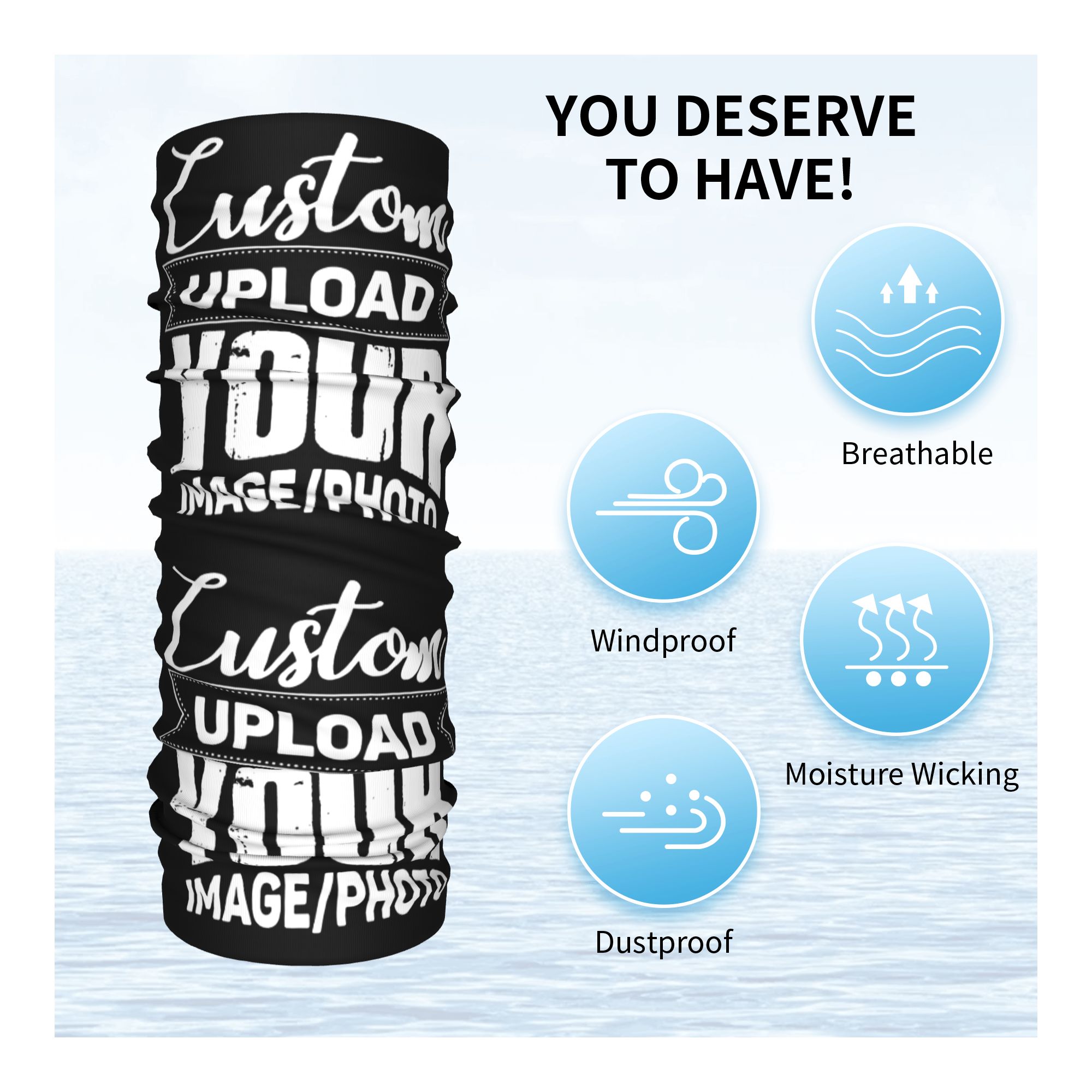 Custom Your Design Here Bandan - Men Accessories Logo ulasan dan harga