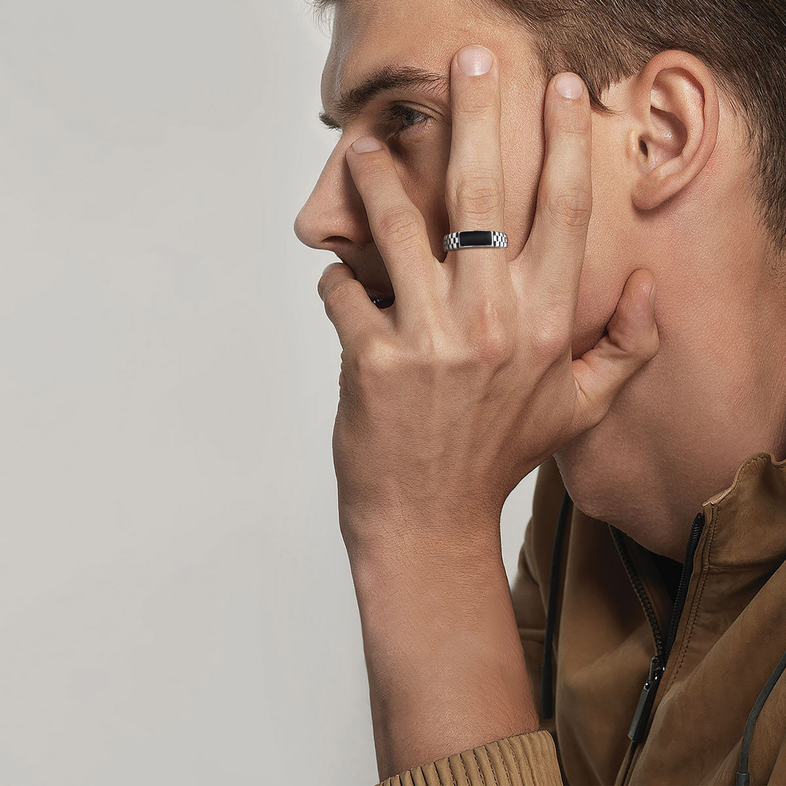 Vnox Mens Open Rings, Black En - Signet Ring Men ulasan dan harga