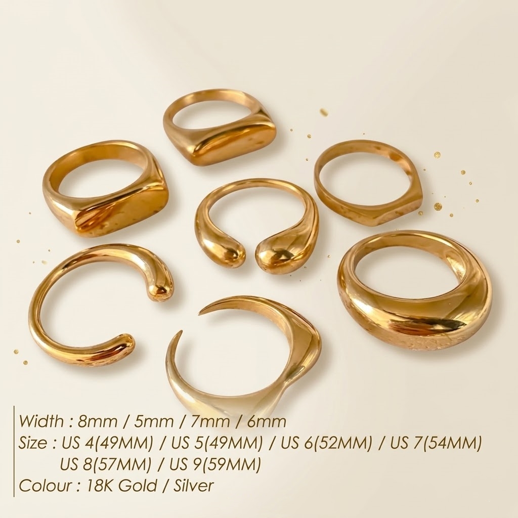 St-Delan Stainless Steel Chunk - Signet Ring Men ulasan dan harga