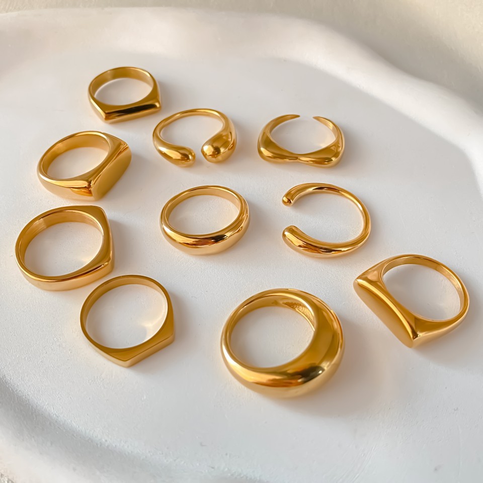 St-Delan Stainless Steel Chunk - Signet Ring Men ulasan dan harga