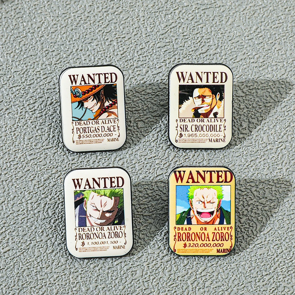 4 Pcs ONE PIECE Cartoon Anime  - Lapel Pin Enamel ulasan dan harga