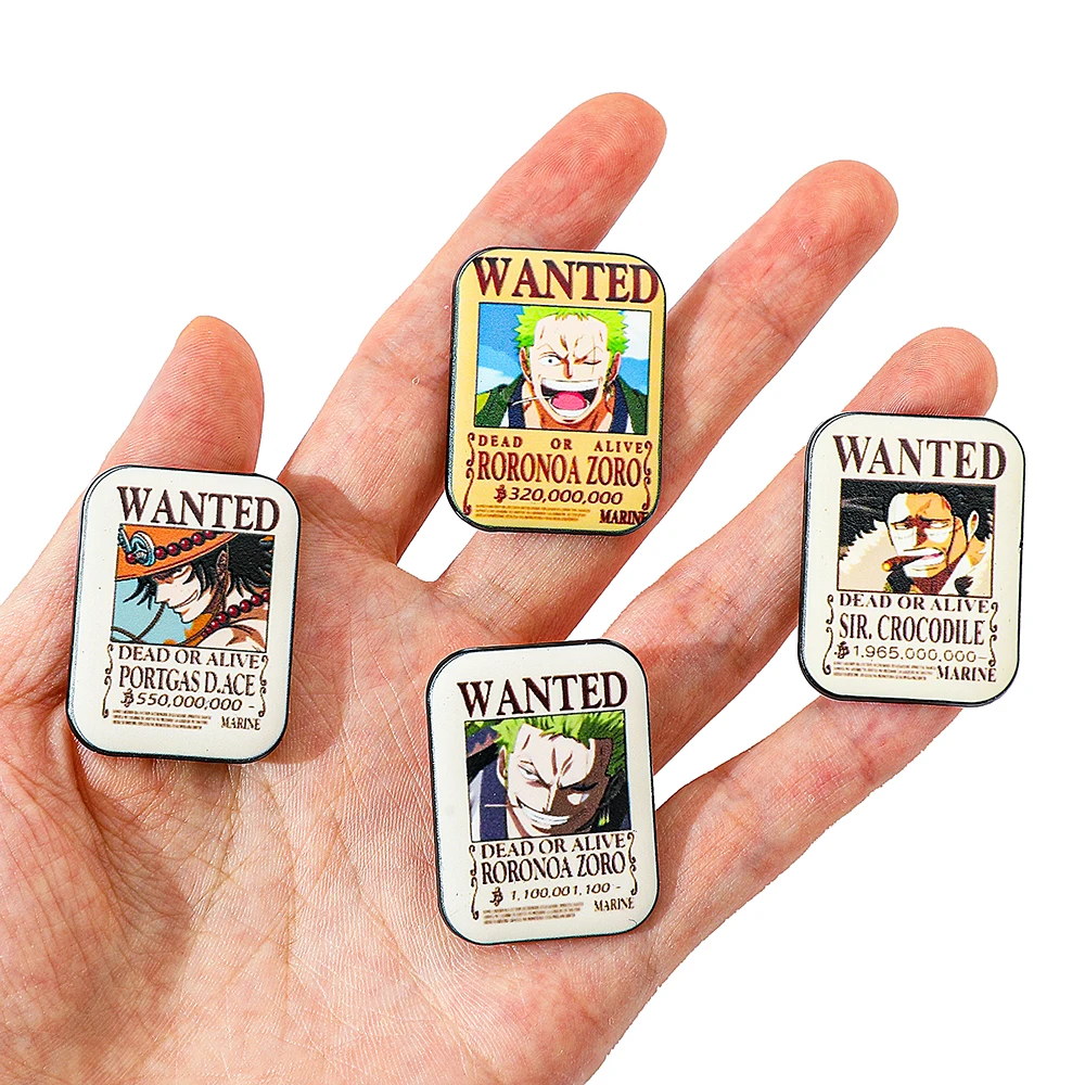 4 Pcs ONE PIECE Cartoon Anime  - Lapel Pin Enamel ulasan dan harga