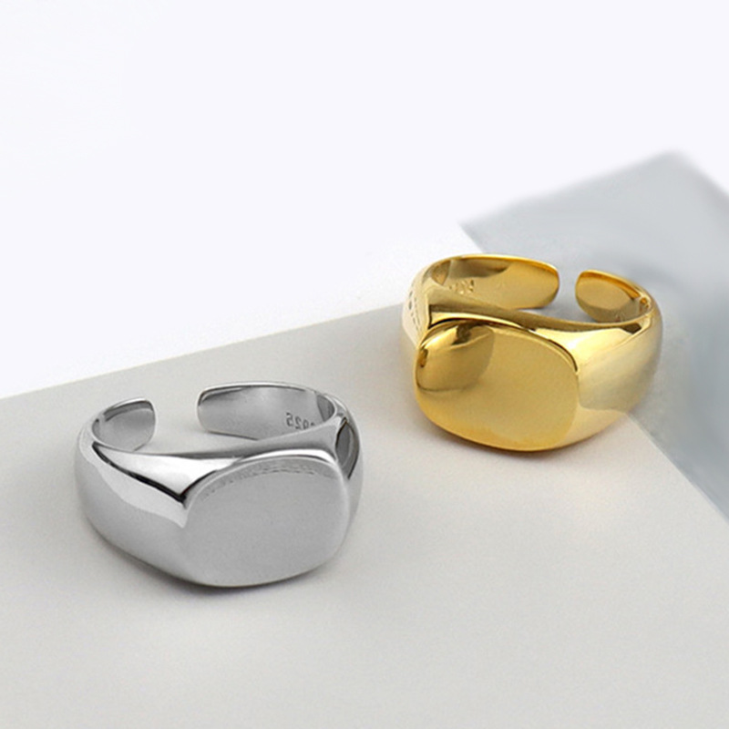 925 Sterling Silver Men Ring S - Signet Ring Men ulasan dan harga