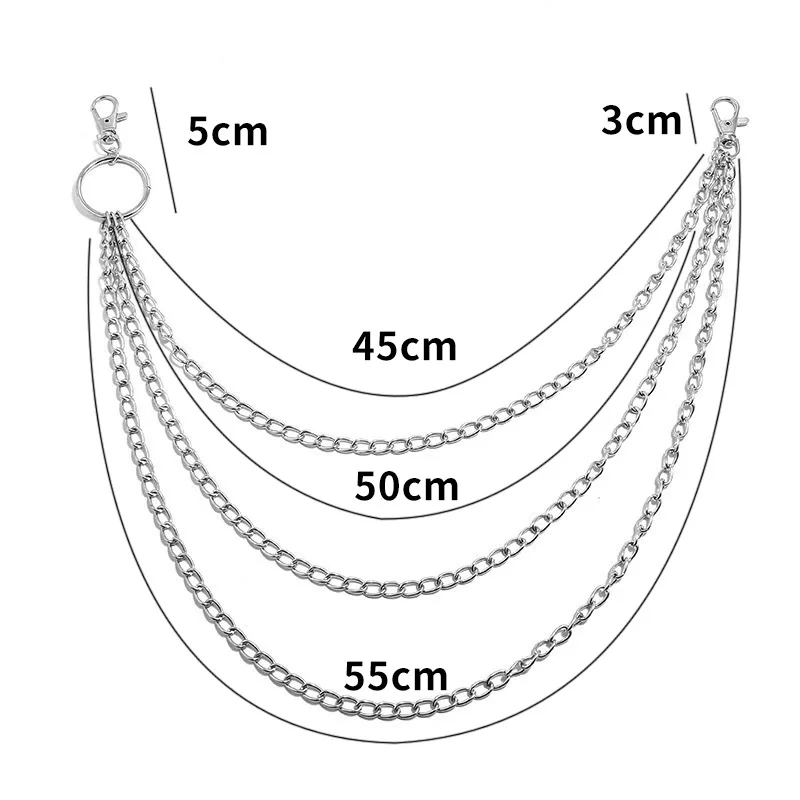 Layer Metal Belt Chain Punk Ho - Men Accessories Chain ulasan dan harga