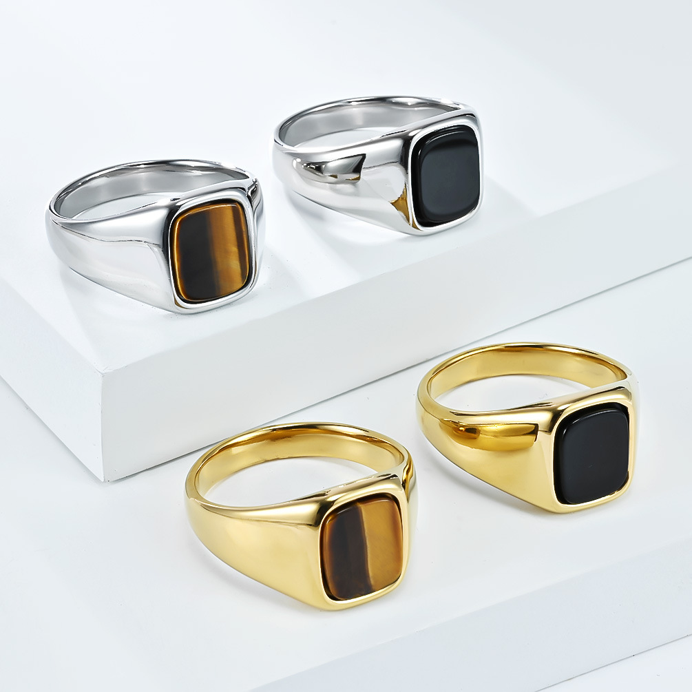 New Fashion Vintage Stainless  - Signet Ring Men ulasan dan harga
