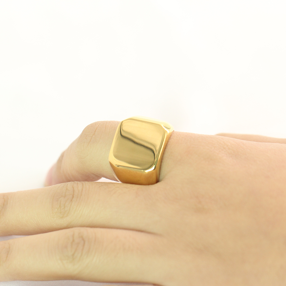 Free Engrave New Silver/Gold/B - Signet Ring Men ulasan dan harga