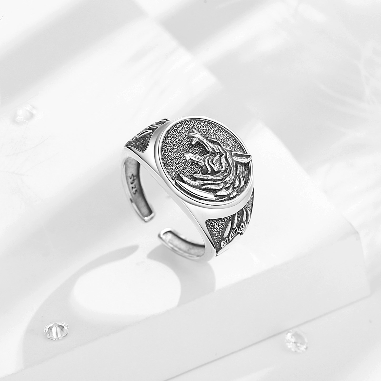 Eudora 925 Sterling Silver Vik - Signet Ring Men ulasan dan harga