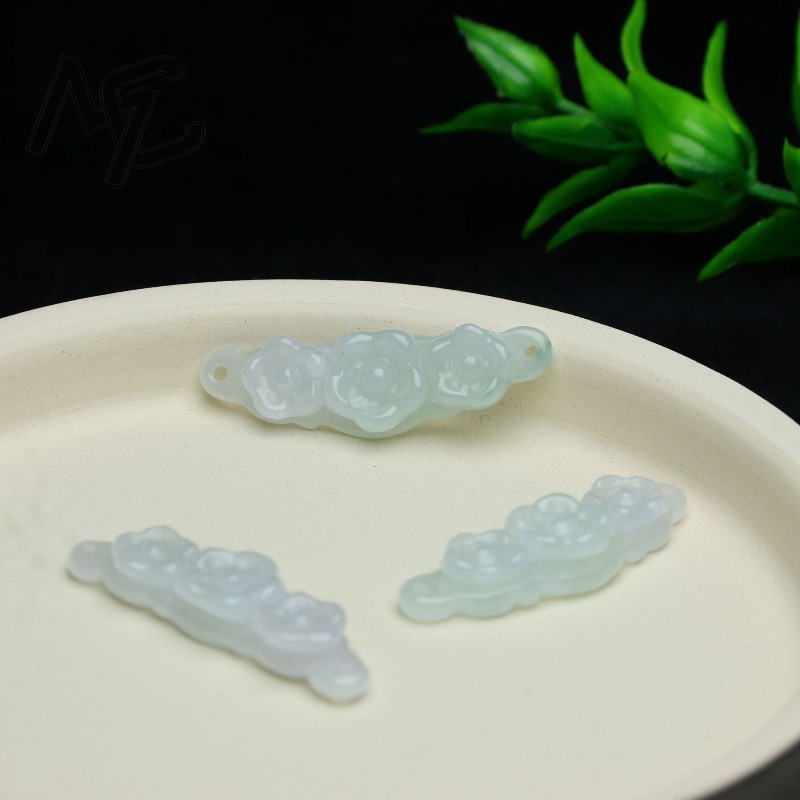 1pc Natural Jadeite Emerald Fl - Men'S Accessories Jewelry ulasan dan harga