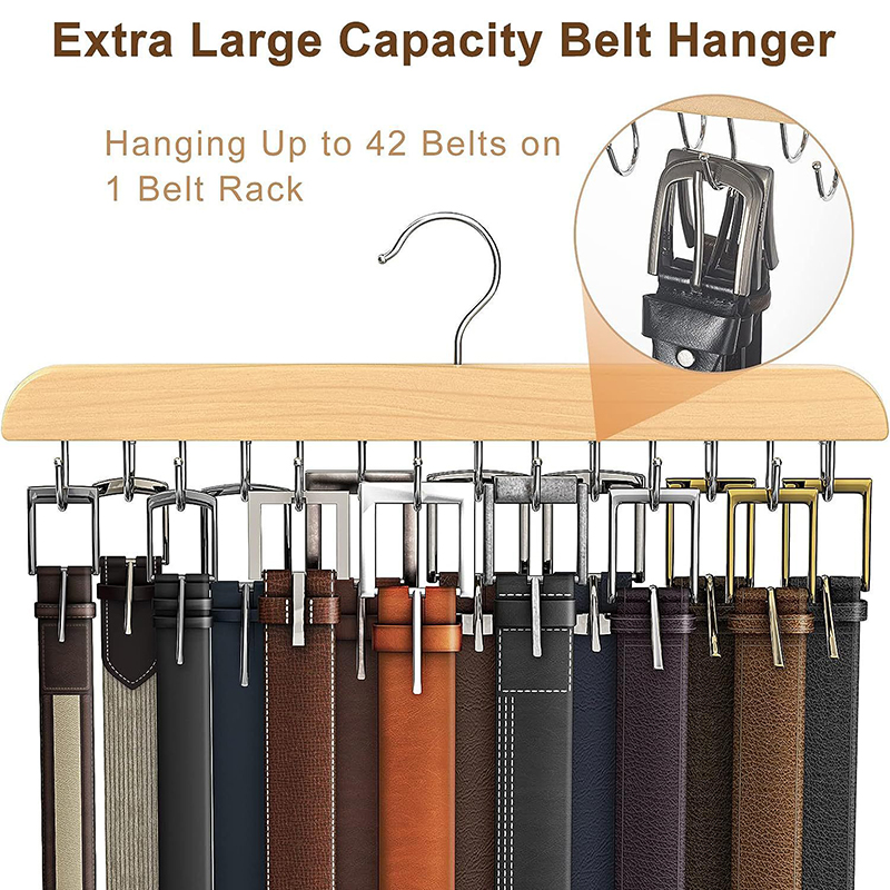 Wooden Belt Rack Women Storage - Men'S Accessories Organizer For Wardrobe ulasan dan harga