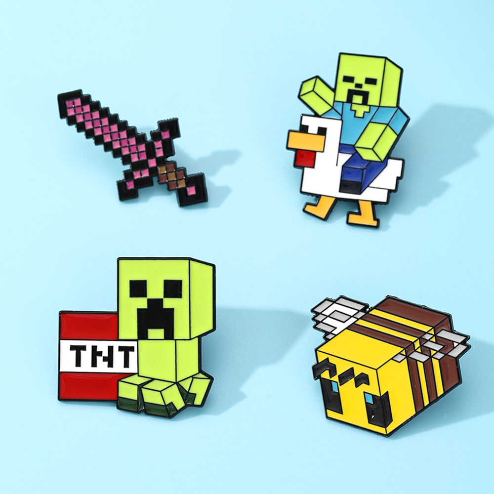 4pcs Cute Baby Zombie Chicken  - Lapel Pin Enamel ulasan dan harga