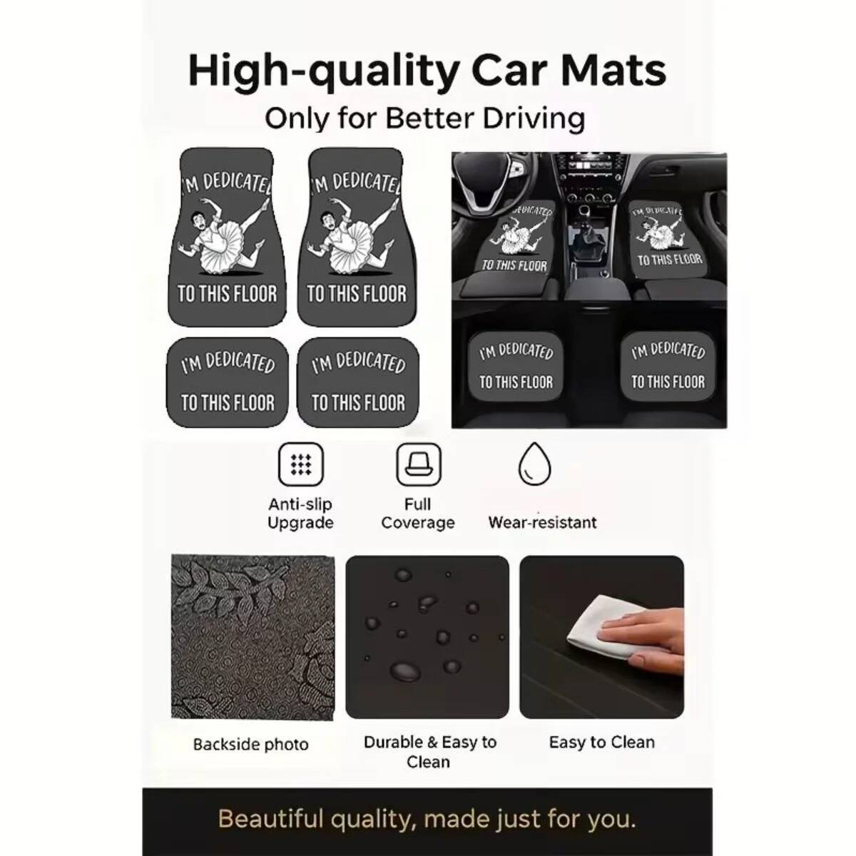 4Pcs Anti-Slip Car Floor Mats  - Men'S Accessories Vans ulasan dan harga