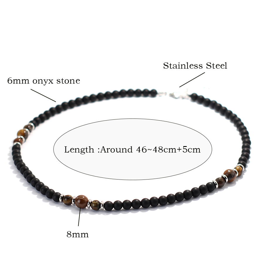 Premium 6mm Natural Onyx Stone - Men'S Accessories Premium ulasan dan harga