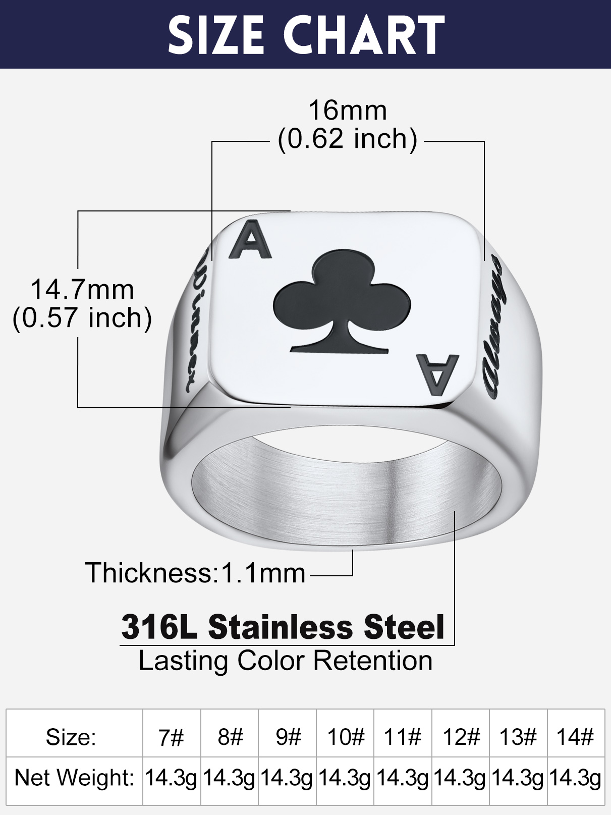U7 Customized Square Rectangle - Signet Ring Men ulasan dan harga