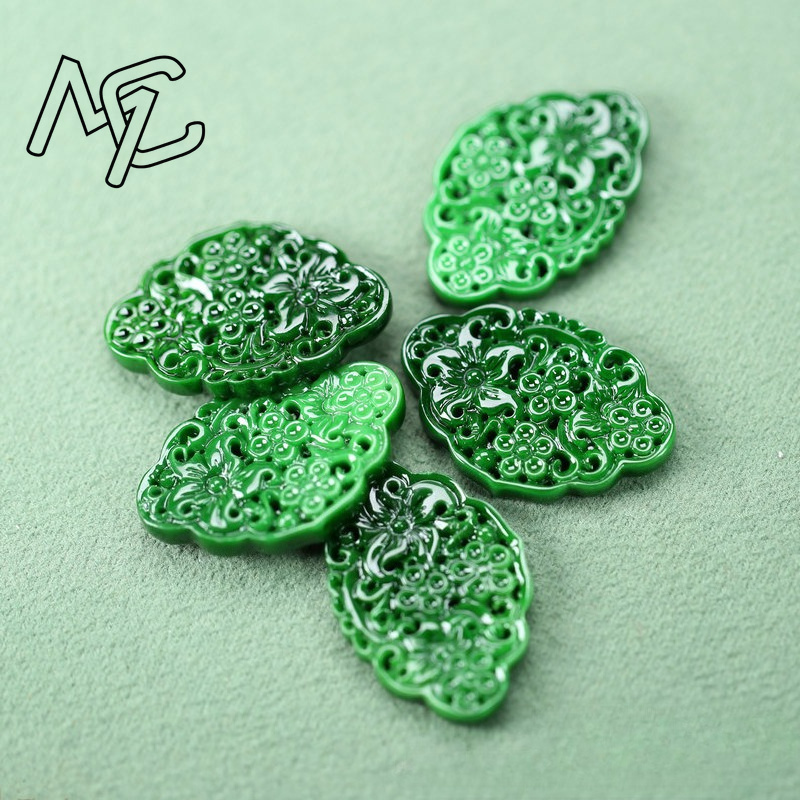 2pcs DIY Natural Dry Green Eme - Men'S Accessories Jewelry ulasan dan harga