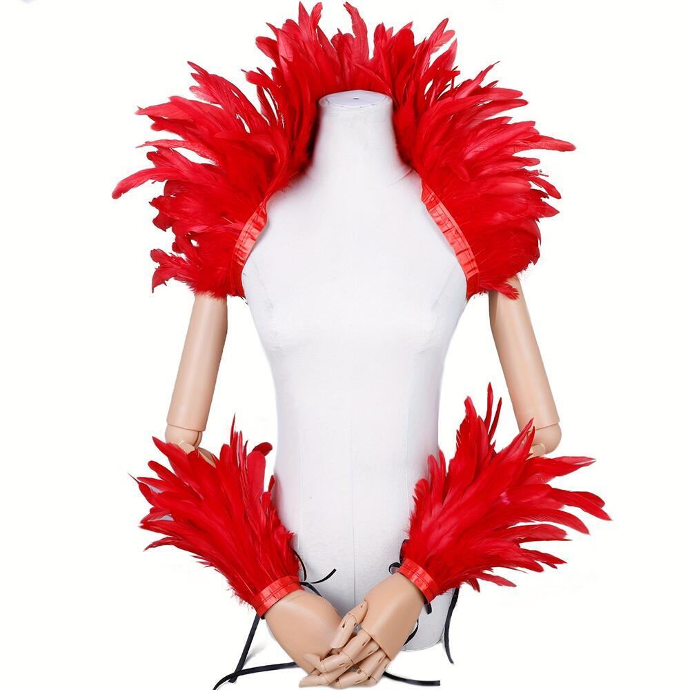 Elegant Red Feathers Women's S - Mens Accessories Style ulasan dan harga