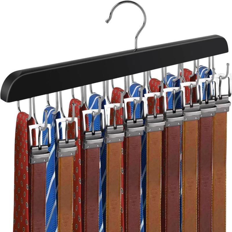 Wooden Belt Rack Women Storage - Men'S Accessories Organizer For Wardrobe ulasan dan harga