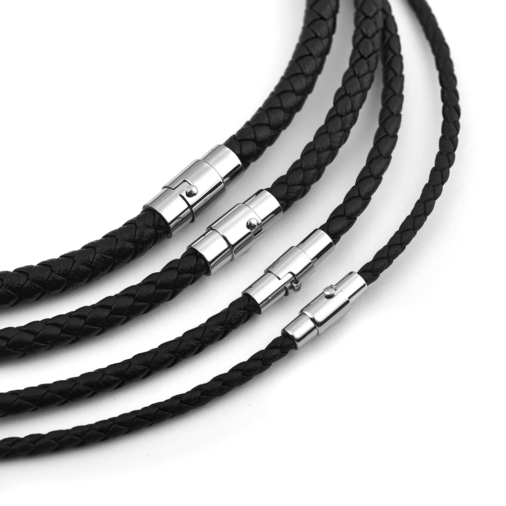 45/50/60cm Leather Necklace Wa - Men Accessories Chain ulasan dan harga