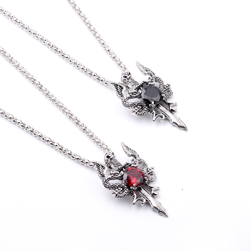 Double Dragon Black Gem Cross  - Men'S Accessories Jewelry ulasan dan harga