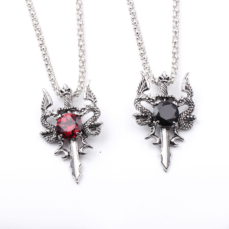 Double Dragon Black Gem Cross  - Men'S Accessories Jewelry ulasan dan harga