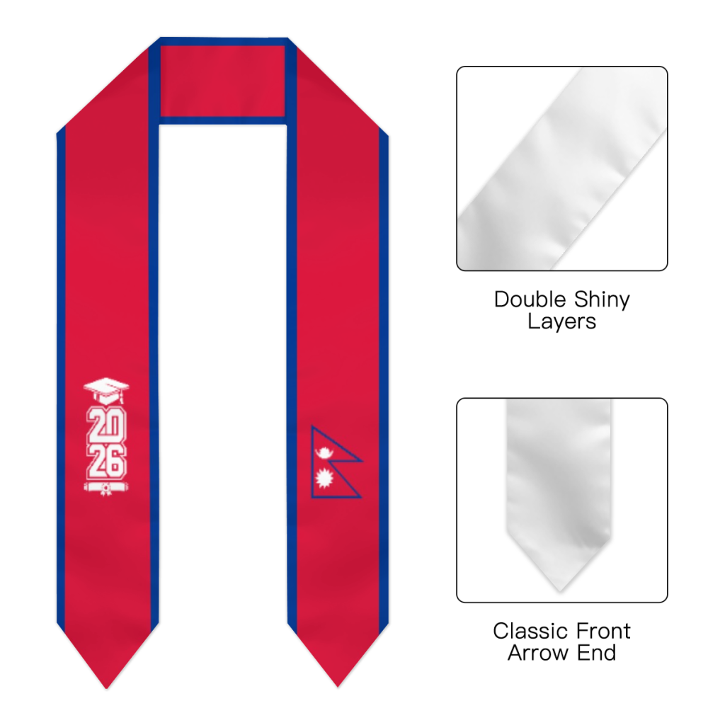 Class of 2026 Nepal Flag Scarf - Men Accessories Nepal ulasan dan harga