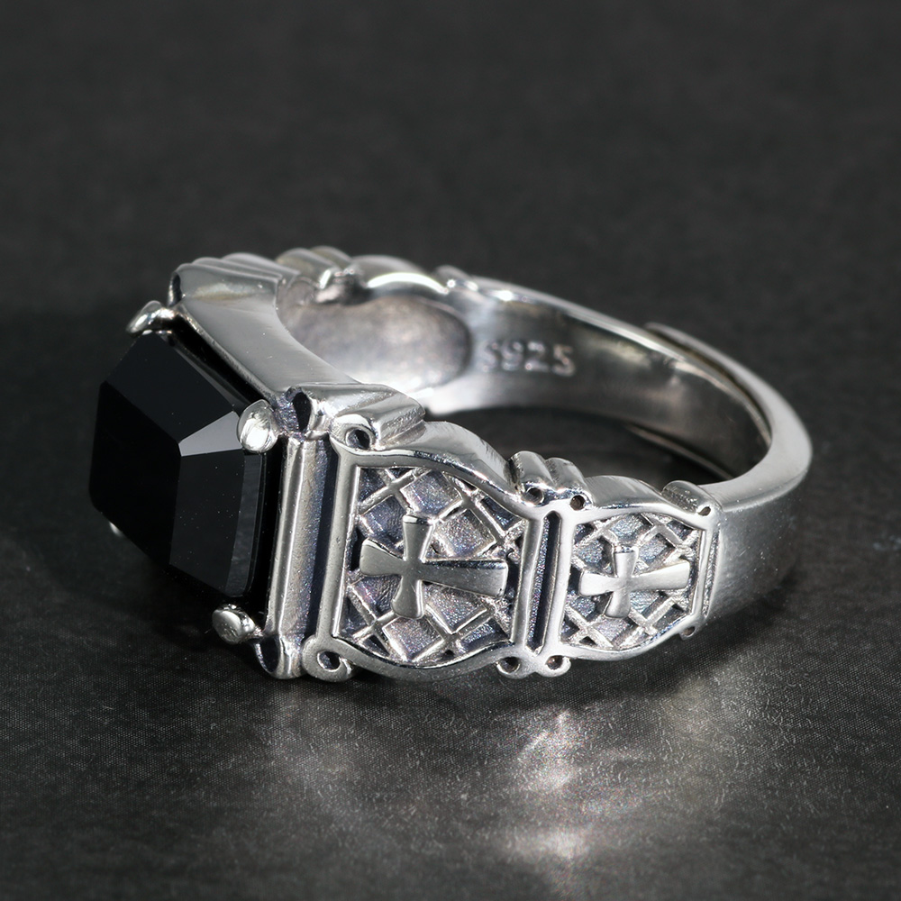 Vintage Punk Silver 925 Jewelr - Signet Ring Men ulasan dan harga